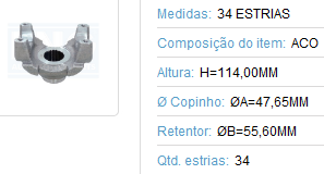 TERMINAL CARDAN 34 ESTRIAS MB DIVERSOS R 41-094 