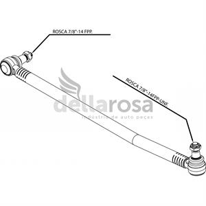BARRA REAÇAO CURTA CARGO 2011/ VW 17220 /2012 945MM P02677 