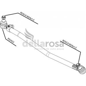 BARRA DIREÇAO CURTA MB 1214/1414 /2012 977MM P03056 