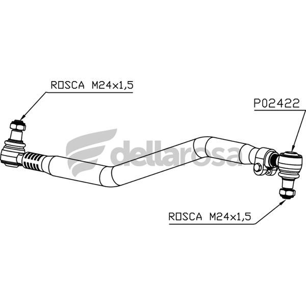BARRA DIRECAO CURTA IVECO EUROTECH/STRAL P03074 