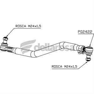 BARRA DIRECAO CURTA IVECO EUROTECH/STRAL P03074
