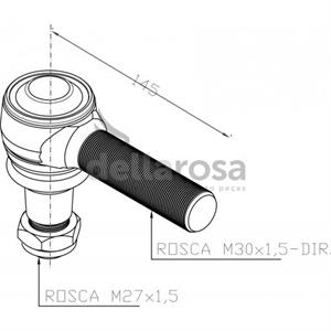 TERMINAL DIRECAO MB AXOR/ACTROS LD ROSCA 28MM P03204 