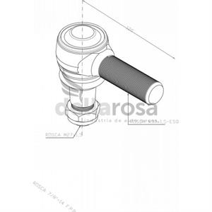 TERMINAL DIRECAO MB ACTROS/AXOR LE ROSCA 30MM PORCA 27MM P03206 