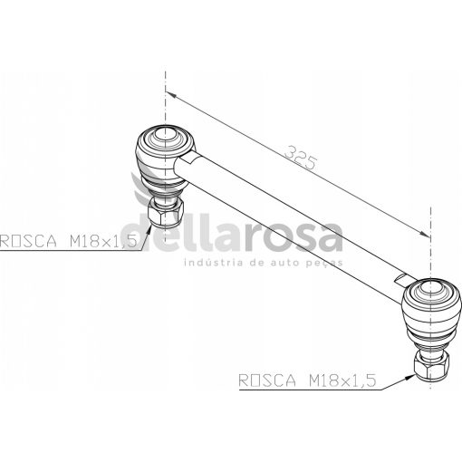 TIRANTE BARRA ESTABILIZADORA VOLVO FH12 325MM P03214 