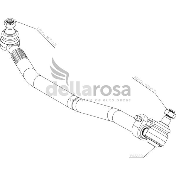 BARRA DIR CURTA MB ACCELO 715/915 06/12 P03229 