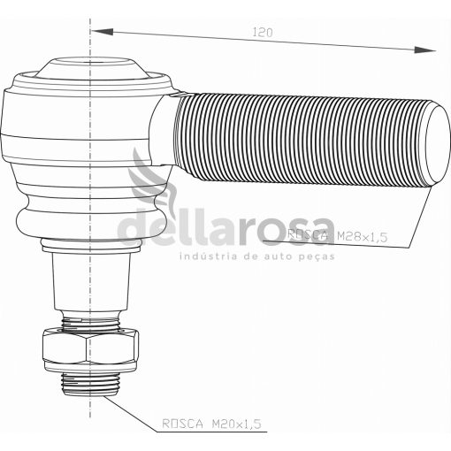 TERMINAL DIRECAO MB ACCELO 815/1016 ROSCA LD P03254 