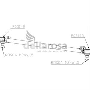 BARRA LONGA DIRECAO VOLVO NEW FH 2016/ 1669MM P03257 