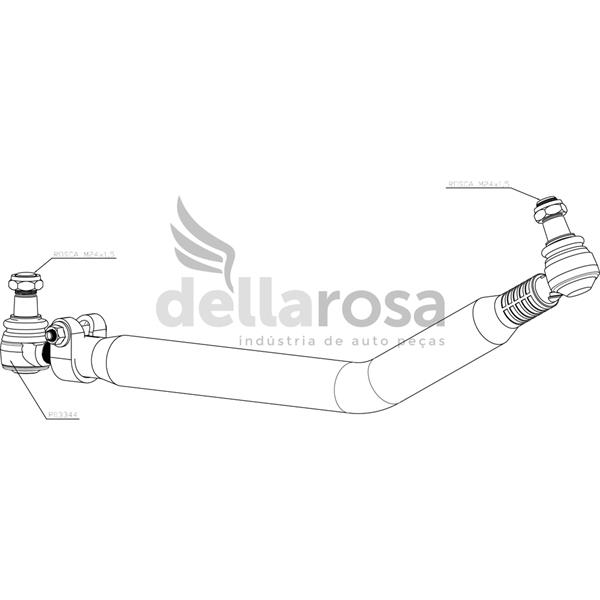 BARRA DIREÇAO CURTA MB OF1721L/1724L P03345 