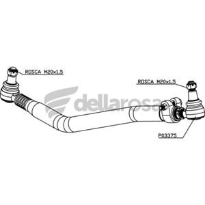 BARRA DIR CURTA VOLVO FH13 TERM C/ ANGUL P03374 
