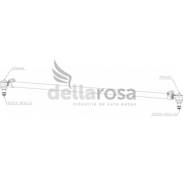 BARRA LONGA DIRECAO SCANIA S4 1743MM (RETA) P03377 
