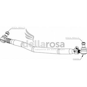 BARRA DIRECAO DAF XF 6X2 FTP 1001MM P03409 