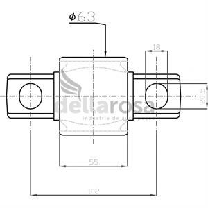 BUCHA PINO TENSOR RANDON 63MMX102MM FURO 18MM P03440 