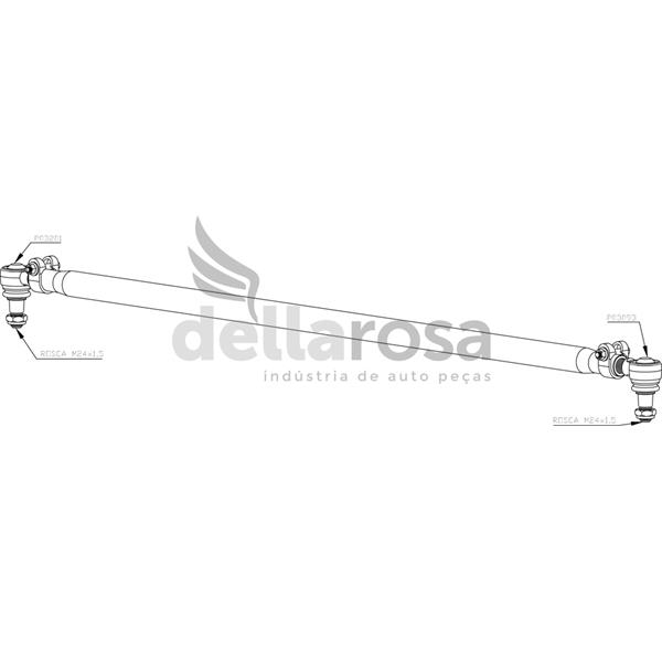 BARRA LONGA DIRECAO SCANIA S5 / NTG 2019/ 1750MM P03520 
