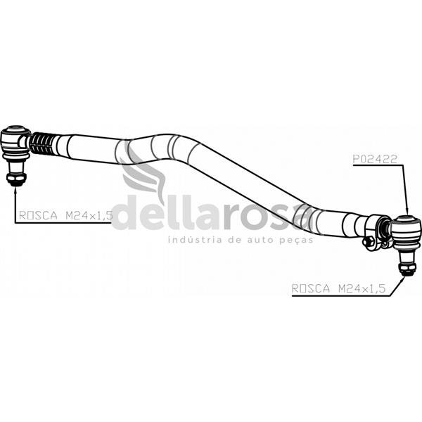 BARRA CURTA DIRECAO SCANIA NTG 2019/ P03534 