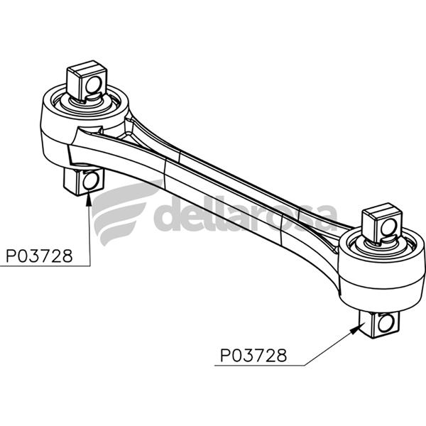 BARRA REACAO VOLVO FH/FM 420/440/520 515MM P03727 