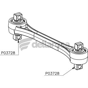 BARRA REACAO VOLVO FH/FM 420/440/520 515MM P03727 