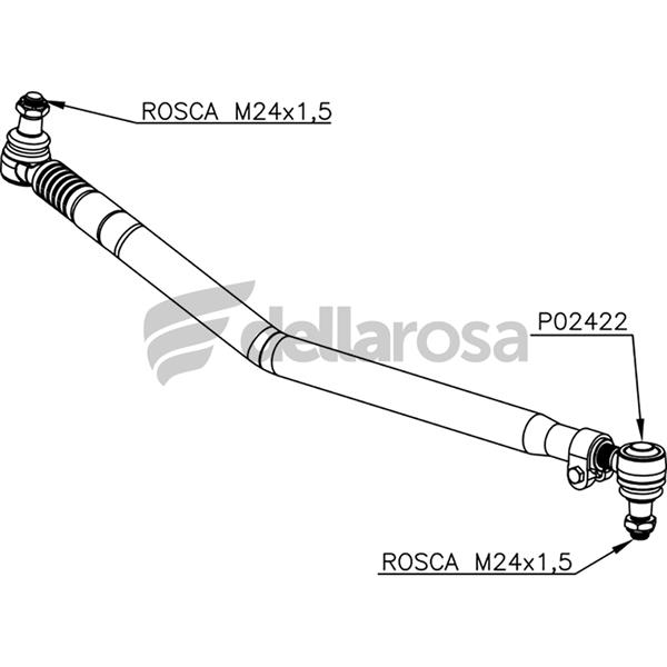 BARRA CURTA DIRECAO SCANIA 124/PGR/EURO5 2002/2018 P03740 