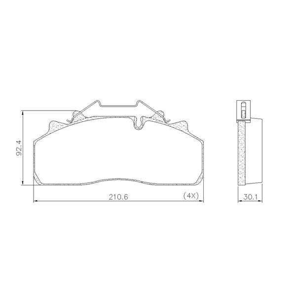 PASTILHA FREIO VOLVO VM 260 P131 