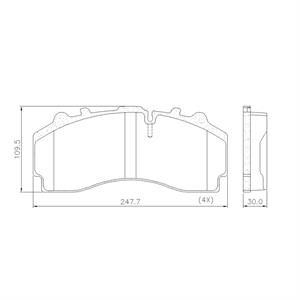 PASTILHA FREIO DIANT/TRAS SCANIA P PD224 