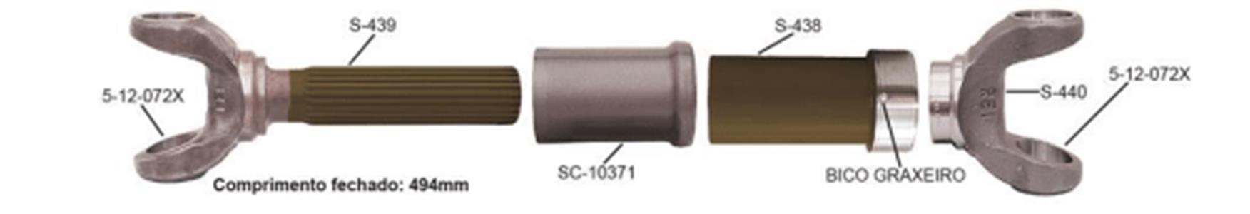 KIT ENTRE DIFERENCIAIS SCANIA SERIE 4 S-444 