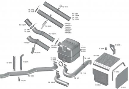 CHAPA PROTEÇÃO CALOR LATERAL CATALIZADOR SCANIA 124 S4 SI020C