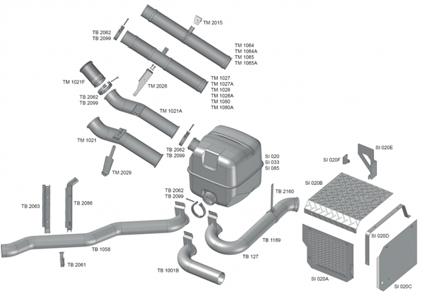 SILENCIOSO (CATALISADOR) SCANIA S 4/5 SI020 