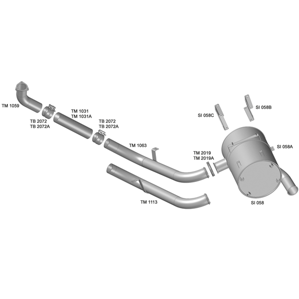 SILENCIOSO CATALISADOR MB 1634/1938LS SI058 