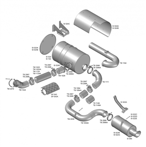 PROTETOR CALOR ESCAPE VOLVO FH INOX SP043 