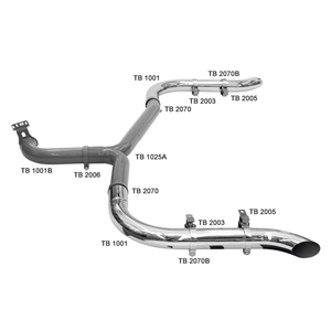 TUBO ESCAPE PONTEIRA LATERAL CROMADO 116 TB1001 