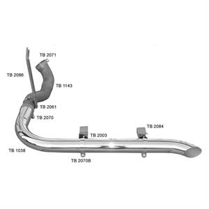 KIT TUBO ESCAPE SCANIA PGR EURO 5 CROMAD TB107 