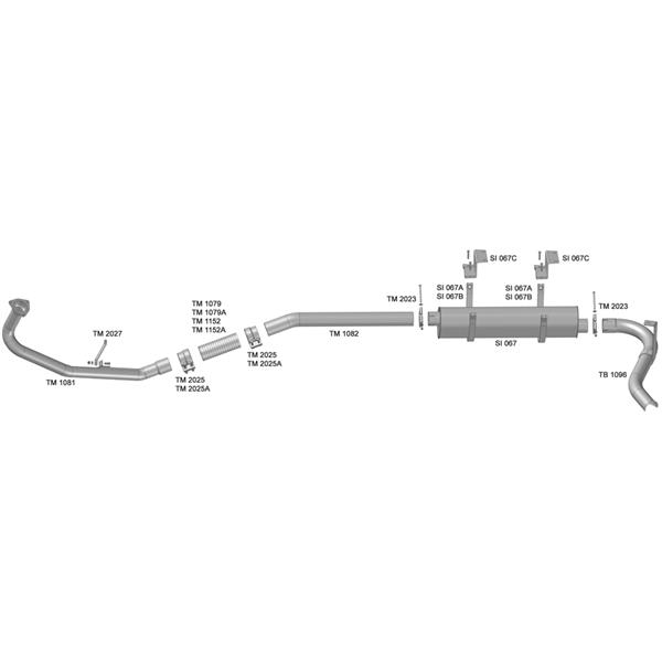 TUBO ESCAPE TERMINAL MERCEDES-BENZ 1350 TB1096 