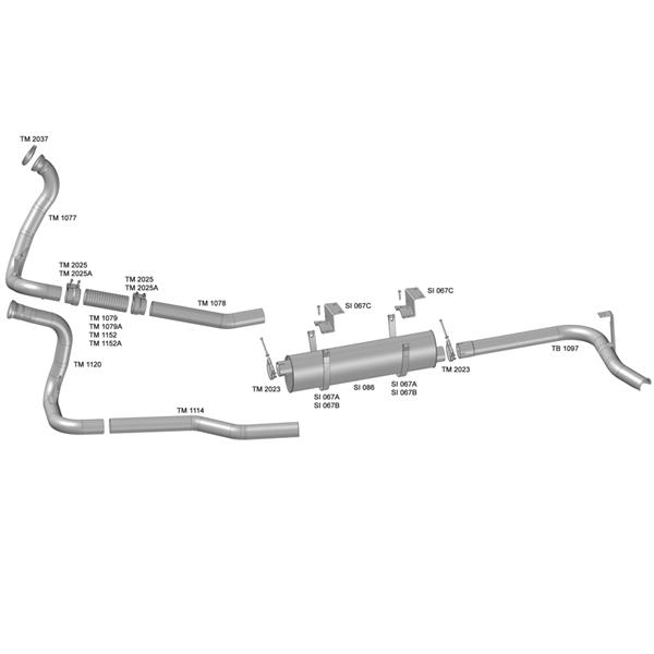 TUBO ESCAPE TERMINAL MERCEDES-BENZ 1322 TB1097 