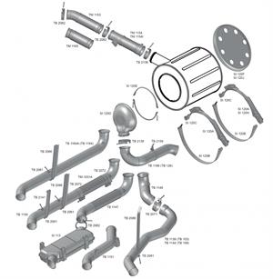 TUBO SAIDA CATALISADOR SCANIA EURO 5 CUR TB1148