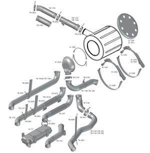 KIT TUBO ESCAPE SAIDA CATALIZ SCANIA EUR TB126