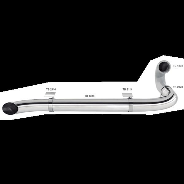ABRACADEIRA TUBO ESCAPE INOX C/ SUPORTE TB2114 