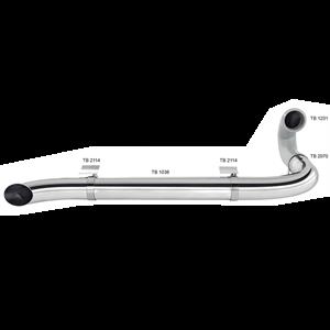 ABRACADEIRA TUBO ESCAPE INOX C/ SUPORTE TB2114