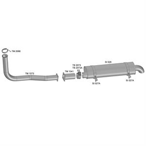 TUBO ESCAPE SAIDA MOTOR VW 13180/17210 MWM TM1073