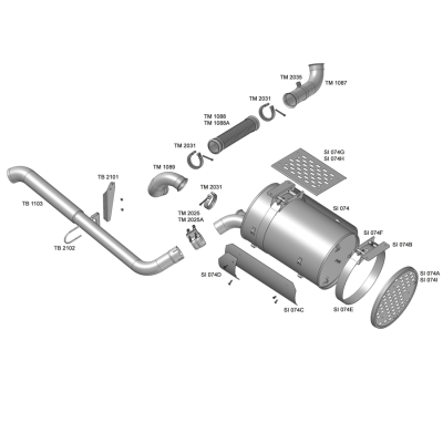 TUBO ESCAPE FLEXIVEL 3,5" CONST 19320 TM1088 