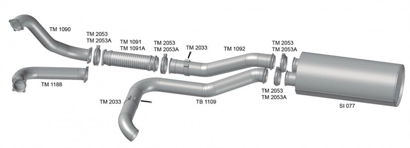 TUBO INTERMEDIARIO VOLVO VM 260/310 TM1092