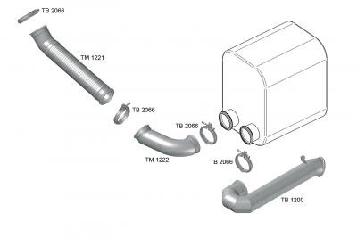 TUBO ESCAPE INTERMEDIARIO DAF XF105 EURO TM1222 