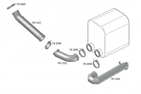 TUBO ESCAPE INTERMEDIARIO DAF XF105 EURO TM1222